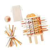 Maxbell Colorful Wooden Sticks and Dice for Children 3 4 5 6 Years Old Birthday Gift