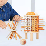 Maxbell Colorful Wooden Sticks and Dice for Children 3 4 5 6 Years Old Birthday Gift