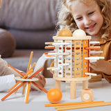 Maxbell Colorful Wooden Sticks and Dice for Children 3 4 5 6 Years Old Birthday Gift