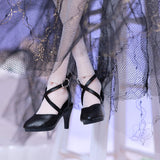 Maxbell 1:4 Scale High Heeled Shoes Doll Sandals for Female Action Figures Doll Model Accs