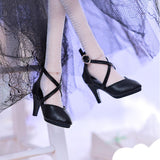 Maxbell 1:4 Scale High Heeled Shoes Doll Sandals for Female Action Figures Doll Model Accs