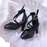 Maxbell 1:4 Scale High Heeled Shoes Doll Sandals for Female Action Figures Doll Model Accs