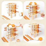 Maxbell Wooden Stick Toys Tabletop Board Game Coordination Training Game Kids Adults