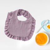 Maxbell Baby Bibs Breathable Absorbent Soft Drool Bibs for Infant Newborn Boys Girls violet