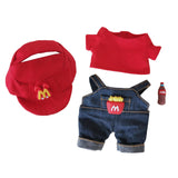 Maxbell 2xDoll Clothes for 15cm Plush Doll Stylish Soft Plush Doll Accessories Cartoon