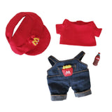 Maxbell 2xDoll Clothes for 15cm Plush Doll Stylish Soft Plush Doll Accessories Cartoon