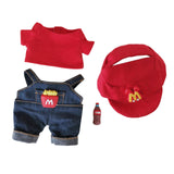 Maxbell 2xDoll Clothes for 15cm Plush Doll Stylish Soft Plush Doll Accessories Cartoon