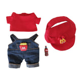 Maxbell 2xDoll Clothes for 15cm Plush Doll Stylish Soft Plush Doll Accessories Cartoon