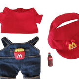 Maxbell 2xDoll Clothes for 15cm Plush Doll Stylish Soft Plush Doll Accessories Cartoon