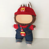 Maxbell 2xDoll Clothes for 15cm Plush Doll Stylish Soft Plush Doll Accessories Cartoon