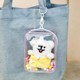 Maxbell Mini Figure Storage Case Dustproof Figure Display Bag for 5.91'' Anime Dolls Violet