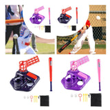 Maxbell Batting Tee Pitching Machine with 4 Softballs and Bat for Kids 3-5 Years Old Navy