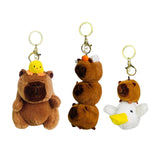 Maxbell Capybara Plush Keychain Soft Keyring Charm for Children Adults Hoilday Gifts Style A