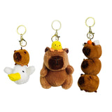 Maxbell Capybara Plush Keychain Soft Keyring Charm for Children Adults Hoilday Gifts Style A