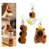 Maxbell Capybara Plush Keychain Soft Keyring Charm for Children Adults Hoilday Gifts Style A