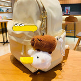 Maxbell Capybara Plush Keychain Soft Keyring Charm for Children Adults Hoilday Gifts Style A