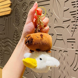 Maxbell Capybara Plush Keychain Soft Keyring Charm for Children Adults Hoilday Gifts Style A
