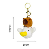 Maxbell Capybara Plush Keychain Soft Keyring Charm for Children Adults Hoilday Gifts Style A