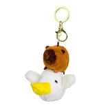 Maxbell Capybara Plush Keychain Soft Keyring Charm for Children Adults Hoilday Gifts Style A