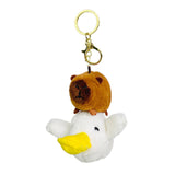 Maxbell Capybara Plush Keychain Soft Keyring Charm for Children Adults Hoilday Gifts Style A