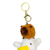 Maxbell Capybara Plush Keychain Soft Keyring Charm for Children Adults Hoilday Gifts Style A