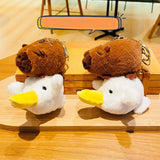 Maxbell Capybara Plush Keychain Soft Keyring Charm for Children Adults Hoilday Gifts Style A