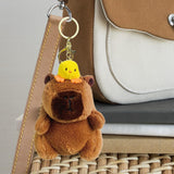 Maxbell Capybara Plush Keychain Soft Keyring Charm for Children Adults Hoilday Gifts Style B