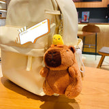 Maxbell Capybara Plush Keychain Soft Keyring Charm for Children Adults Hoilday Gifts Style B