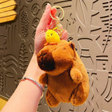 Maxbell Capybara Plush Keychain Soft Keyring Charm for Children Adults Hoilday Gifts Style B