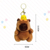 Maxbell Capybara Plush Keychain Soft Keyring Charm for Children Adults Hoilday Gifts Style B