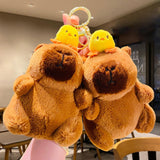 Maxbell Capybara Plush Keychain Soft Keyring Charm for Children Adults Hoilday Gifts Style B