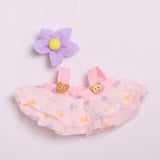 Maxbell 2xMini Doll Clothes Hair Accessory Dress up for Cloth Dolls Pendant Doll Dolls pink