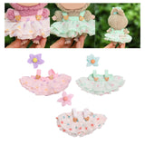Maxbell 2xMini Doll Clothes Hair Accessory Dress up for Cloth Dolls Pendant Doll Dolls pink