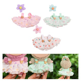 Maxbell 2xMini Doll Clothes Hair Accessory Dress up for Cloth Dolls Pendant Doll Dolls pink