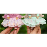 Maxbell 2xMini Doll Clothes Hair Accessory Dress up for Cloth Dolls Pendant Doll Dolls pink