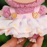 Maxbell 2xMini Doll Clothes Hair Accessory Dress up for Cloth Dolls Pendant Doll Dolls pink