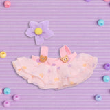 Maxbell 2xMini Doll Clothes Hair Accessory Dress up for Cloth Dolls Pendant Doll Dolls pink