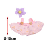 Maxbell 2xMini Doll Clothes Hair Accessory Dress up for Cloth Dolls Pendant Doll Dolls pink