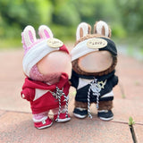 Maxbell 2xDoll Fashion Sweatshirt Suit for 15cm Pendant Dolls Fashion Doll Girls Dolls