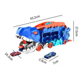 Maxbell Dinosaur Eating Cars Track and Stores with Sliding Track for Children Babies with 2 cars