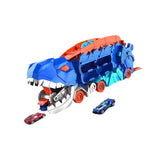 Maxbell Dinosaur Eating Cars Track and Stores with Sliding Track for Children Babies with 2 cars