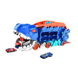 Maxbell Dinosaur Eating Cars Track and Stores with Sliding Track for Children Babies with 2 cars