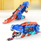Maxbell Dinosaur Eating Cars Track and Stores with Sliding Track for Children Babies with 2 cars
