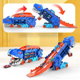 Maxbell Dinosaur Eating Cars Track and Stores with Sliding Track for Children Babies with 2 cars