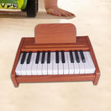 Maxbell Electronic Toy Piano Portable Multifunctional Wooden Keyboard Piano for Kids 25 Keys B