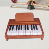 Maxbell Electronic Toy Piano Portable Multifunctional Wooden Keyboard Piano for Kids 25 Keys B