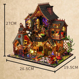 Maxbell Dollhouse Kits Desktop Decoration Creative Educational Artwork 3D Puzzle