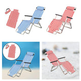 Maxbell 1/6 Doll Deck Chair BJD Doll Beach Chair for DIY Scenery Layout Fairy Garden blue