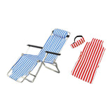 Maxbell 1/6 Doll Deck Chair BJD Doll Beach Chair for DIY Scenery Layout Fairy Garden blue