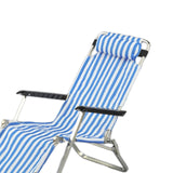 Maxbell 1/6 Doll Deck Chair BJD Doll Beach Chair for DIY Scenery Layout Fairy Garden blue